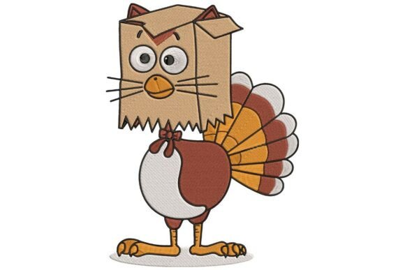 Anxious Thanksgiving Turkey in a Cat Box Disguise