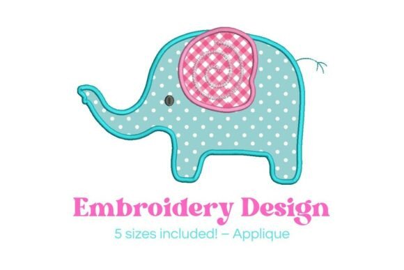 Baby Elephant Applique Embroidery