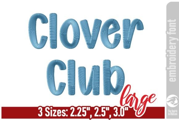 Clover Club Playful Embroidery Font - L