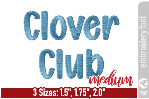 Clover Club Playful Embroidery Font - M