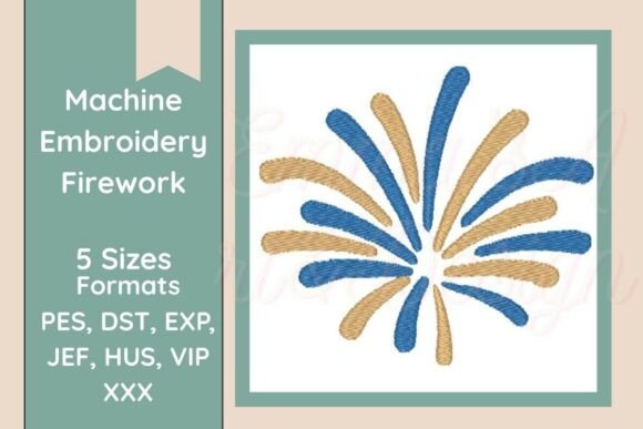 Fireworks Machine Embroidery Design